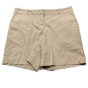 Talbots Beige Khaki Chino Shorts Cotton Preppy Casual Womens 14